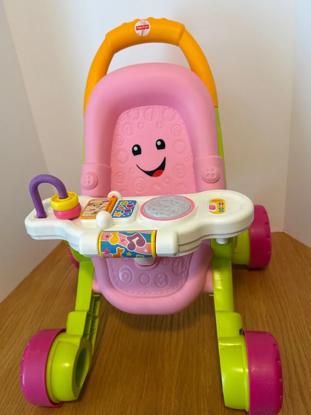 Fisher-Price Pink, Green & Yellow Interactive Activity Walker